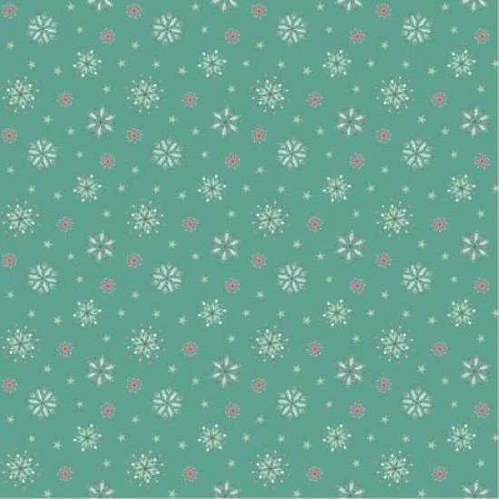 Frost & Furry by Poppie Cotton - Flurry Flakes - Mint image 0