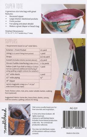 Super Tote Pattern by Noodlehead image 3