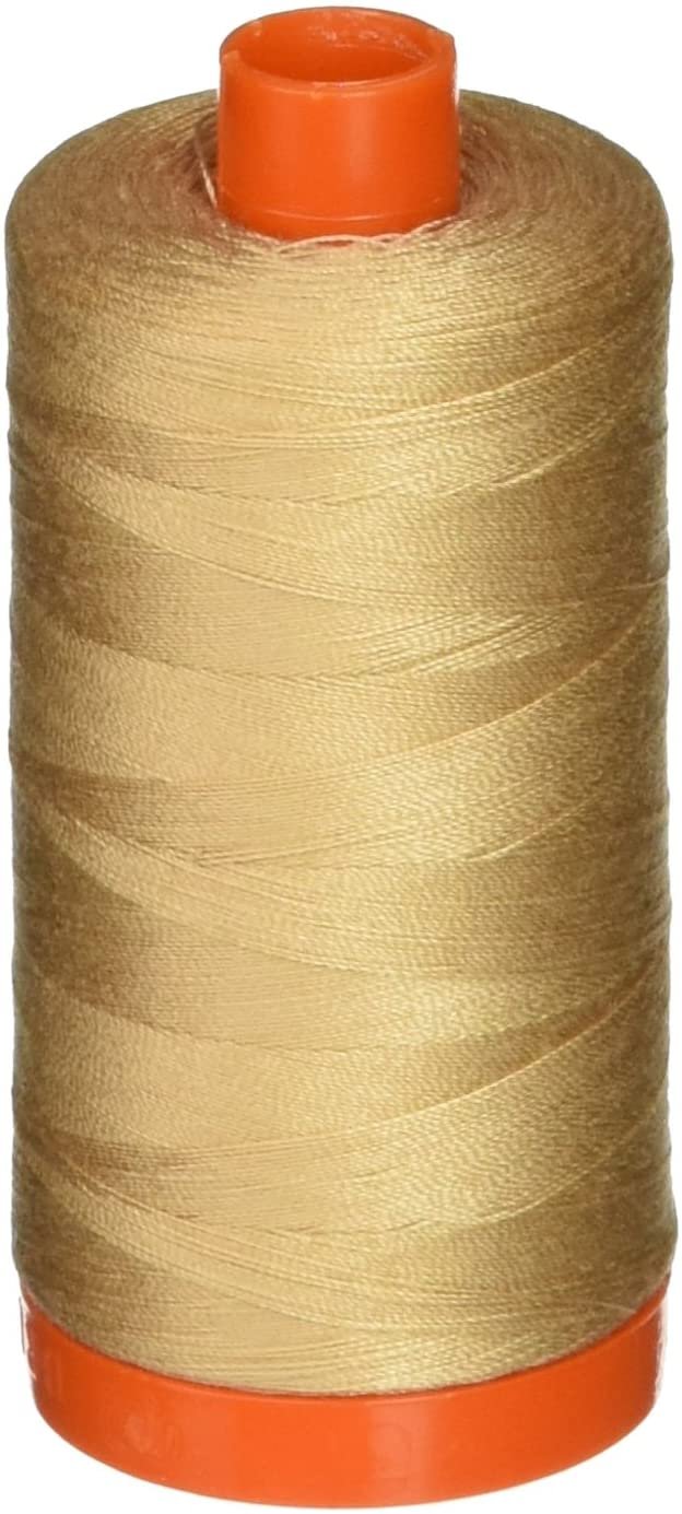 Aurifil 50Wt 100% Mako Cotton Thread Beige image 0