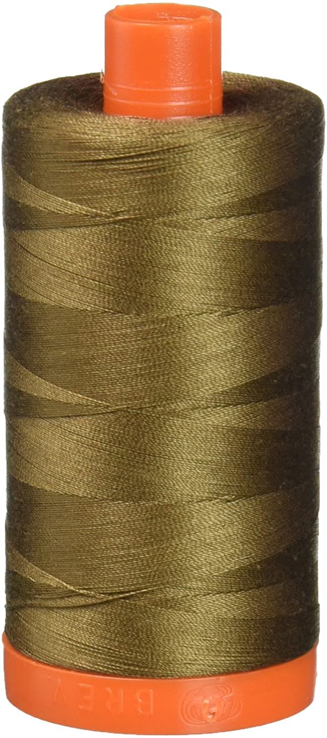 Aurifil 50Wt 100% Mako Cotton Thread Dark Antique Gold image 0