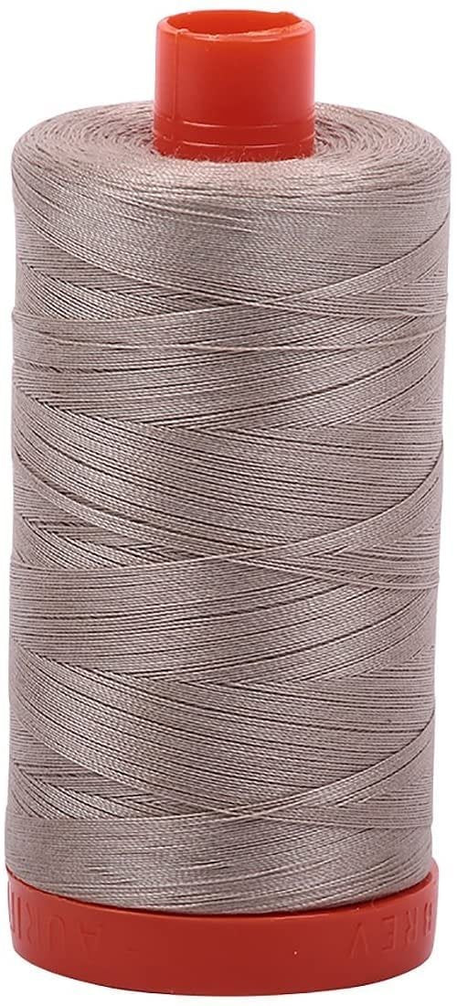 Aurifil 50Wt 100% Mako Cotton Thread Rope Beige image 0
