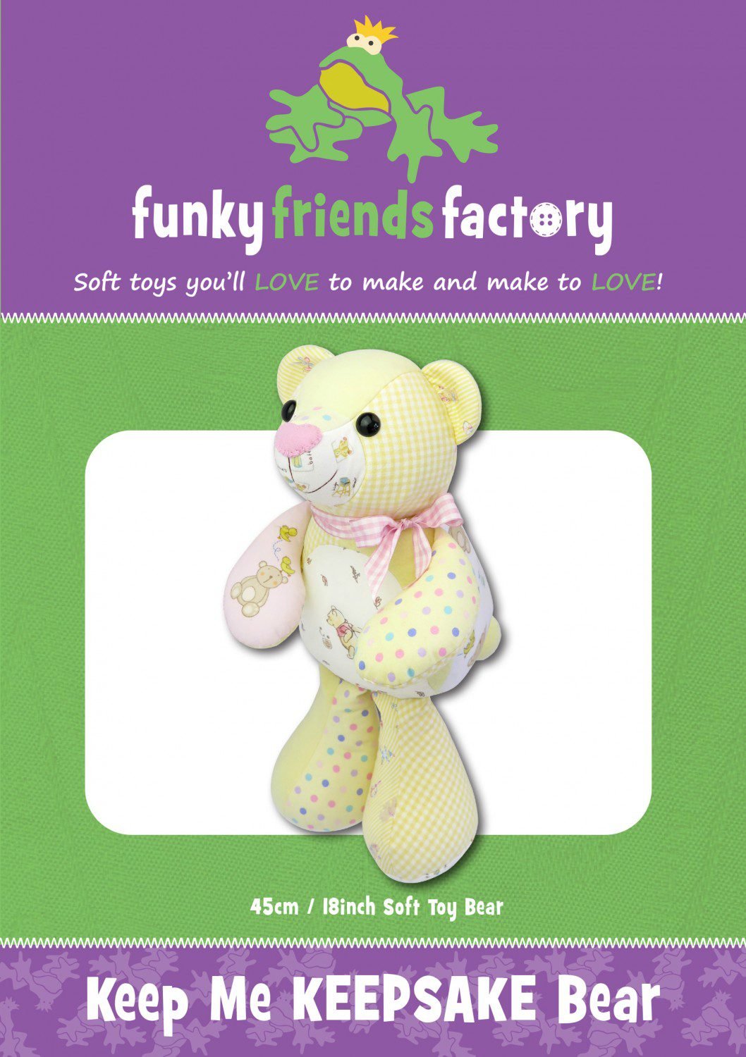 Keep Me Keepsake Bear - Funky Friends Factory Pattern image 0
