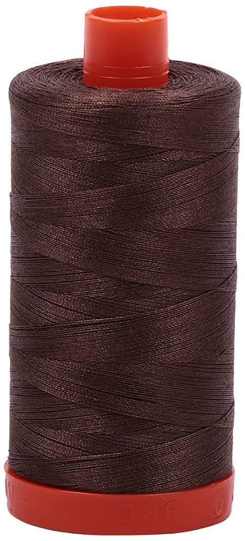 Aurifil 50Wt 100% Mako Cotton Thread Bark image 0