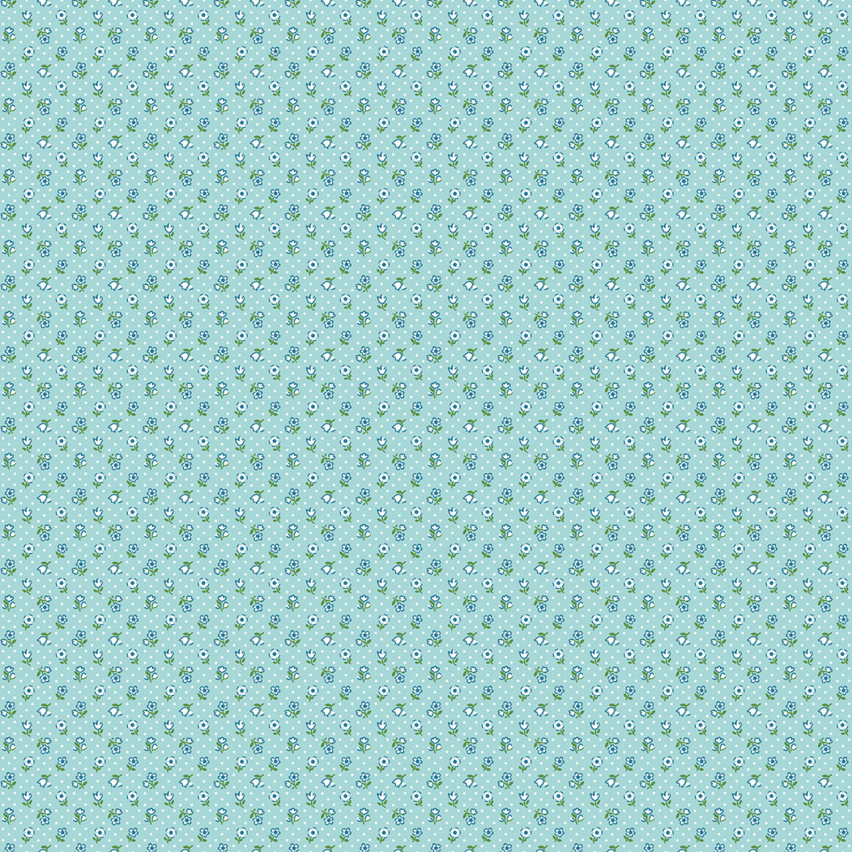 Flower Market by Poppie Cotton - Flower Freckles Blue