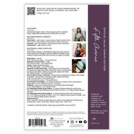 Fifth Avenue Paper Pattern- Bag making by Sallie Tomato image 1