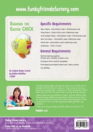 Egghead Easter Chick - Funky Friends Factory Pattern image 1