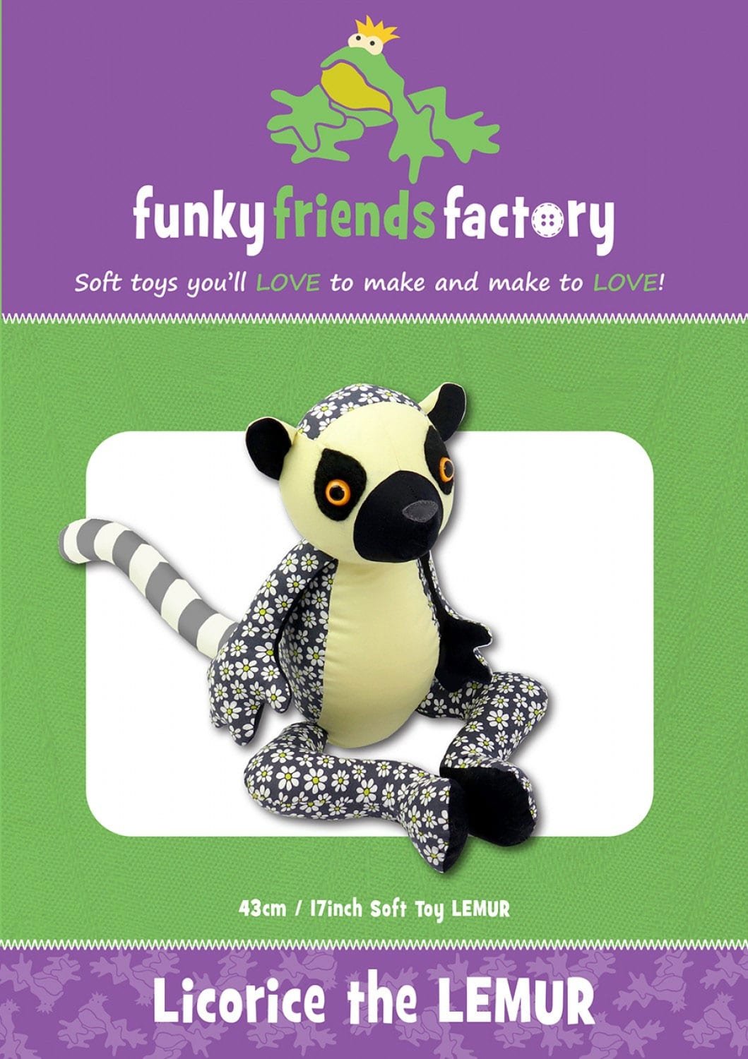 Licorice Lemur - Funky Friends Factory Pattern image 0