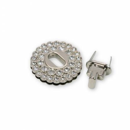 Crystal Turnlock Bag Hardware by Sallie Tomato - Nickle image