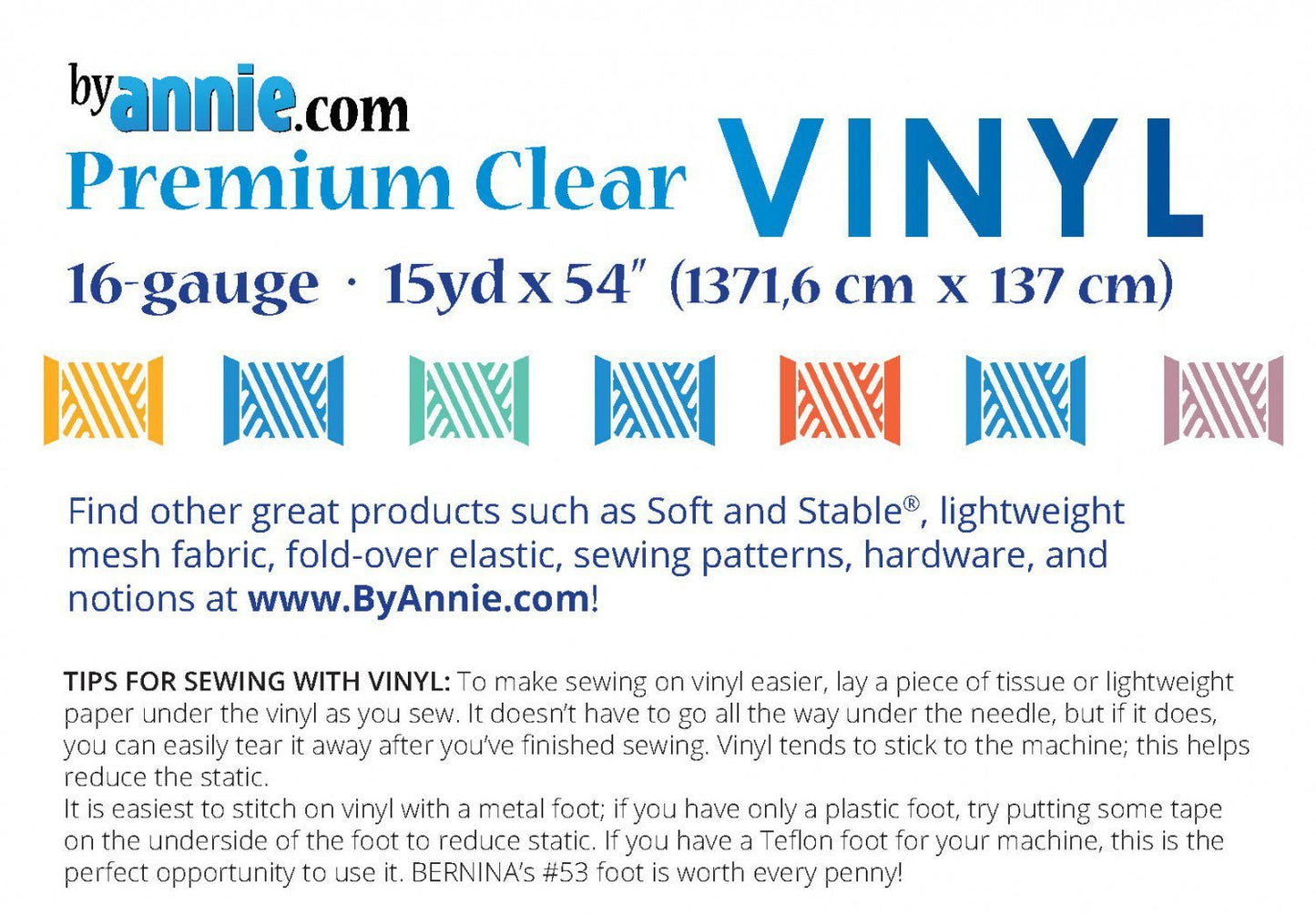Clear Vinyl for bags and more - From ByAnnie image 1