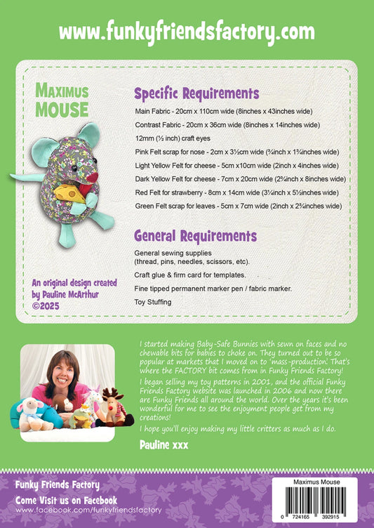 Maximus Mouse - Funky Friends Factory Pattern