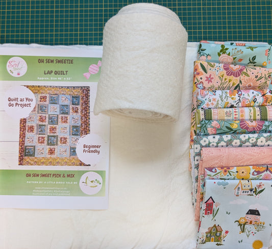 NEW Cottage Charm Quilt As You Go Kit - Mint