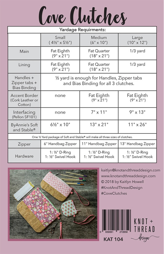 Cove Clutches Pattern by Knot & Thread