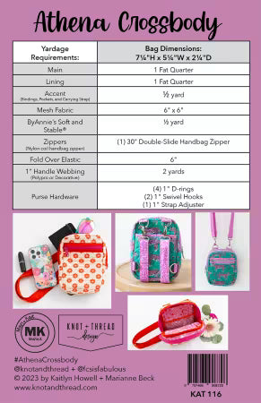 Athena Crossbody Pattern by Knot & Thread