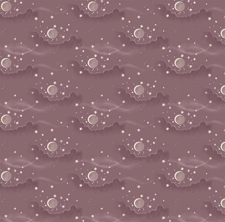 Nocturnal Garden - Moonsky - AUBERGINE