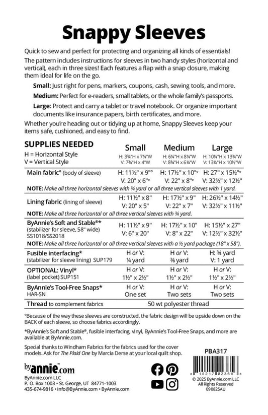 Snappy Sleeves- ByAnnie Pattern