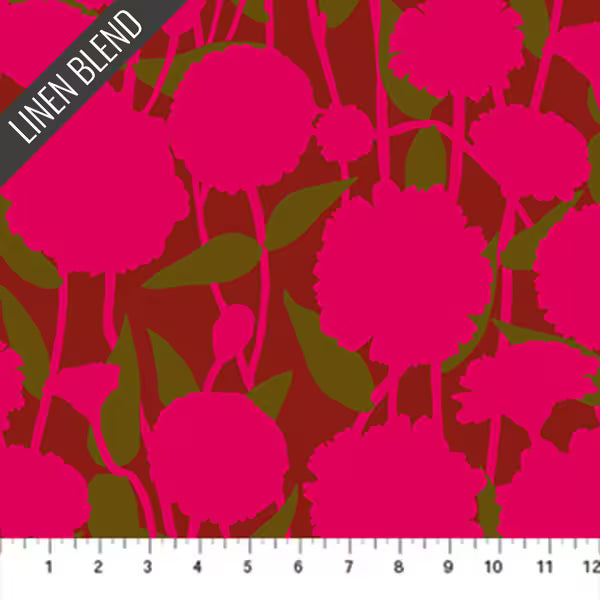 Silhouette by Anna Maria Textiles - Pompom in Berry