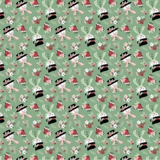 Frost & Furry by Poppie Cotton - Sow Tossed - Mint image 0
