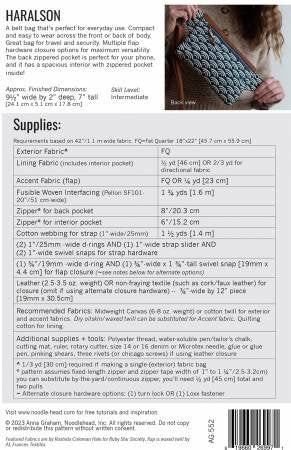 Haralson Belt Bag Pattern by Noodlehead image 1