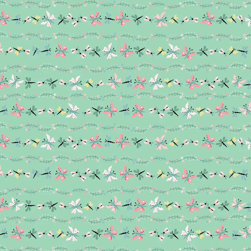 Finding Wonder by Poppie Cotton - Bugs & Butterflies Green image 0
