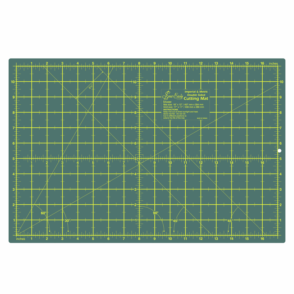 Sew Easy Double Sided Cutting Mat 17x11" image 0