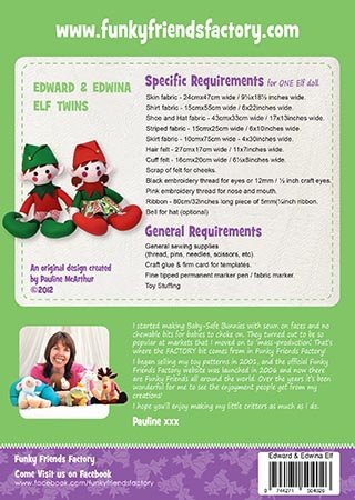 NEW Edward & Edwina Elves - Funky Friends Factory Pattern image 1