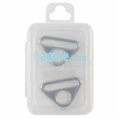 ByAnnie Triangle Ring Flat 1" Nickel Set of Two image 1