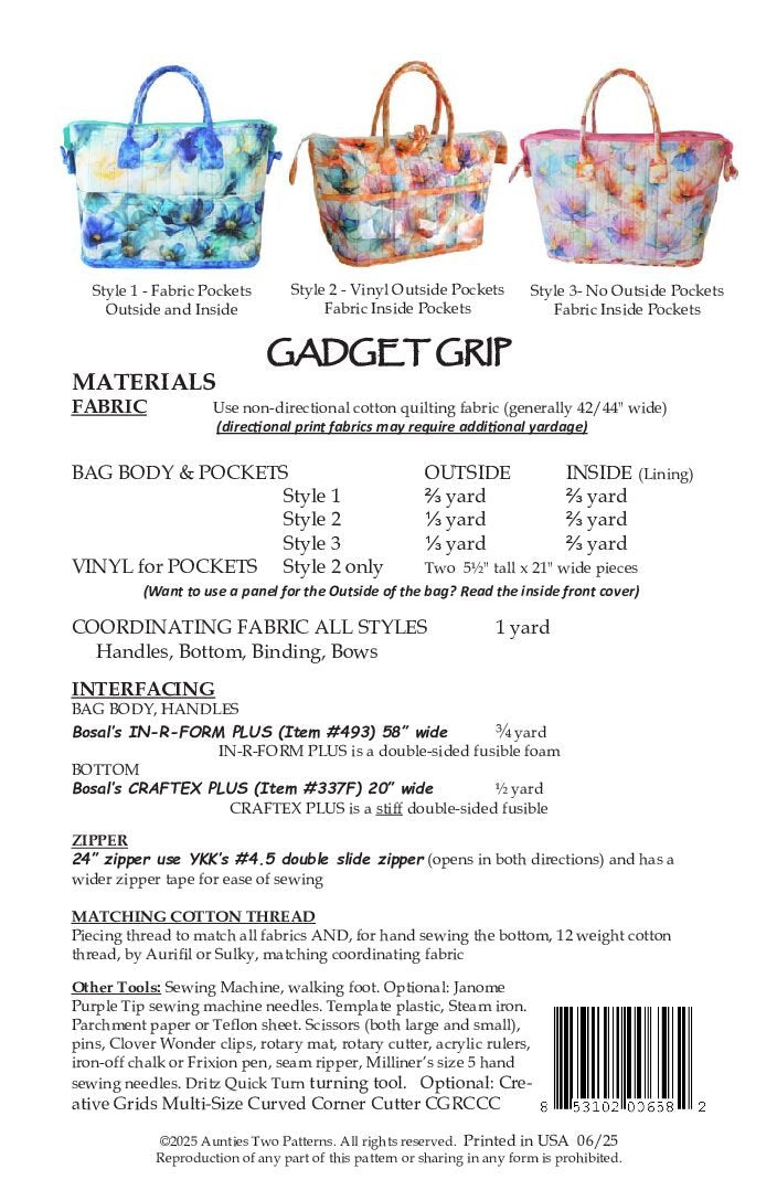Gadget Grip - Aunties Two Bag Pattern image 1