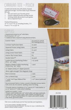 Caravan Tote & Pouch Pattern by Noodlehead image 1