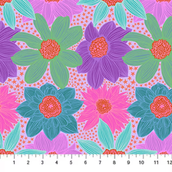 Jumpstart by Anna Maria Textiles - Stars and Stripes in Pink