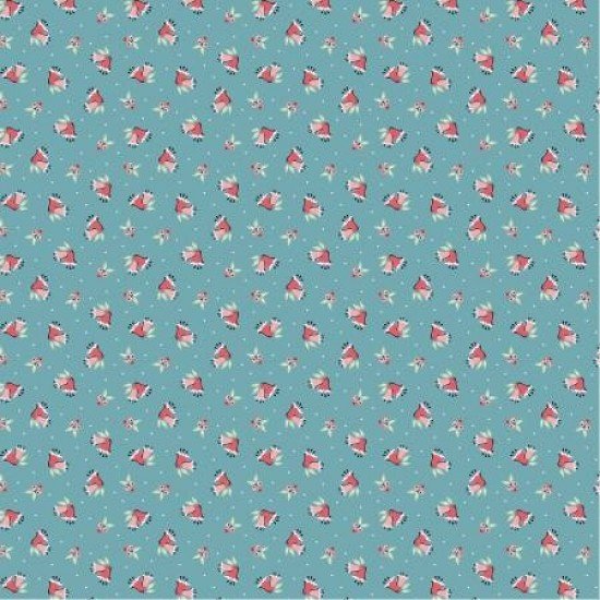 Frost & Furry by Poppie Cotton - Berries & Bells - Blue image 0