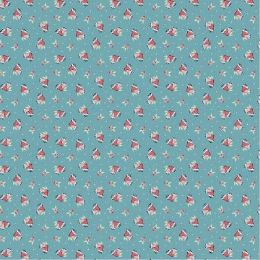 Frost & Furry by Poppie Cotton - Berries & Bells - Blue image 0