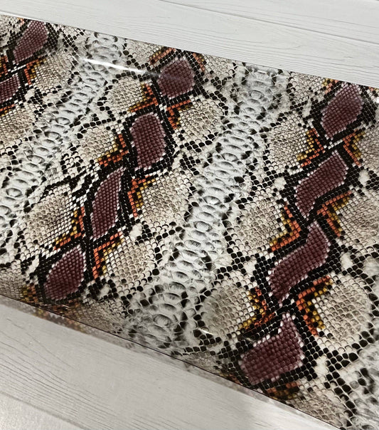 Snake Skin Print Clear TPU Vinyl