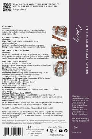 Casey Paper Pattern- Bag making by Sallie Tomato image 1