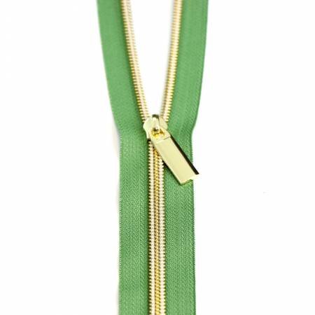 Sallie Tomato 3YD Zipper - Magnolia/Gold image 0