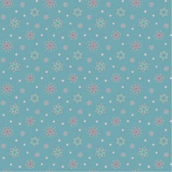 Frost & Furry by Poppie Cotton - Flurry Flakes - Blue image 0