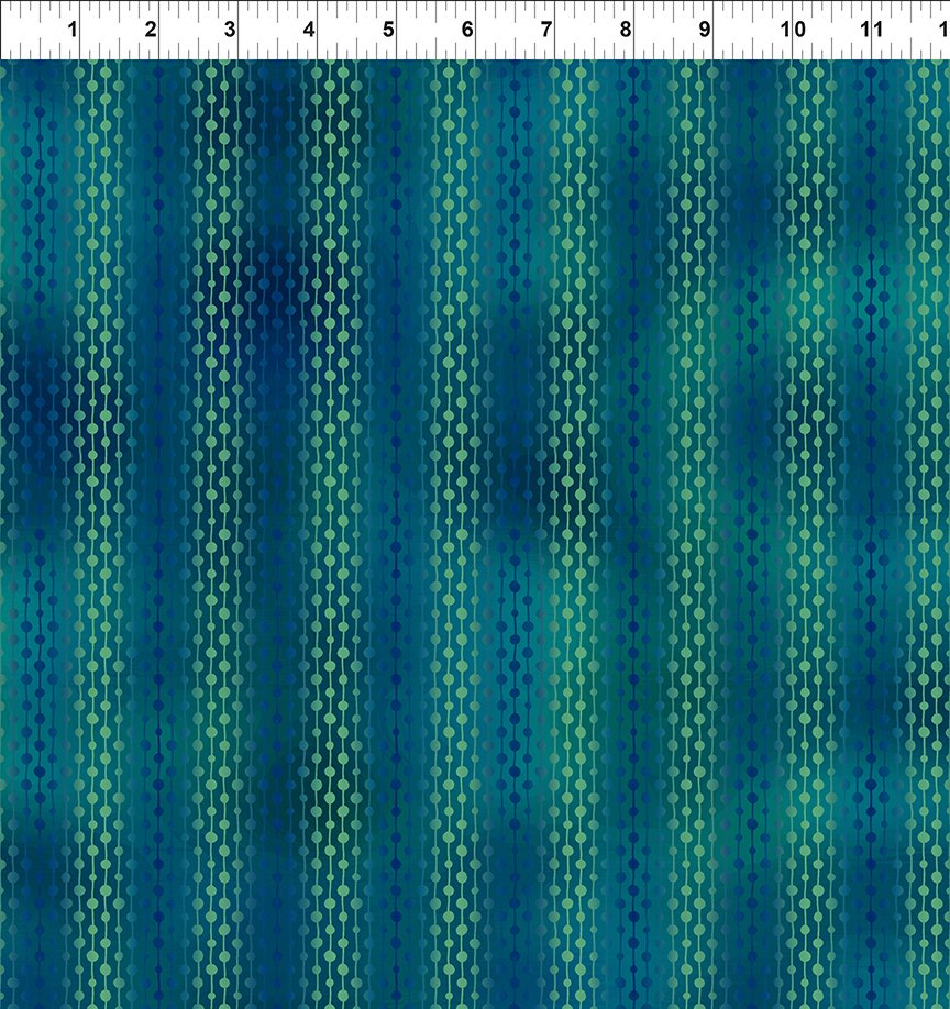 La Luna by Jason Yenter - Teal Ombre Stripe