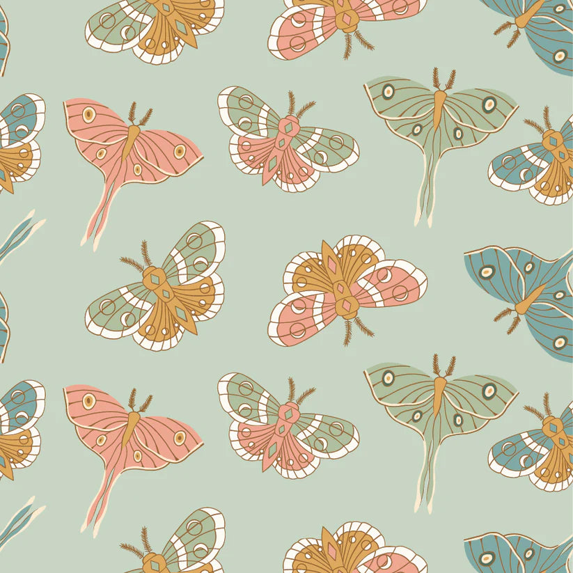 moonbeam dreams by Poppie Cotton - Lunar Moth Mint image 0