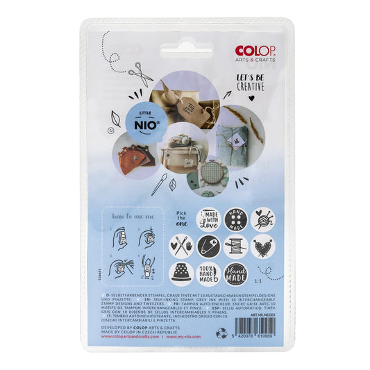 Little NIO Handmade stamps with Textile Ink