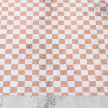 Apricot Checkerboard Vinyl 1/2yd- Bag Vinyl by Sallie Tomato image 0