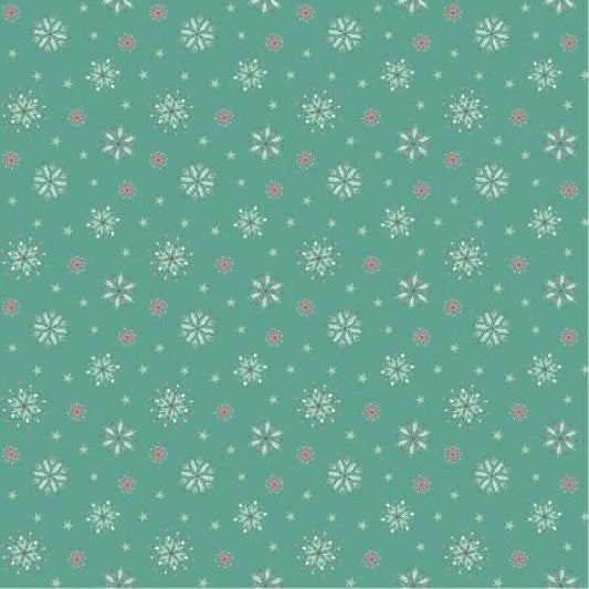 Frost & Furry by Poppie Cotton - Flurry Flakes - Mint image 0