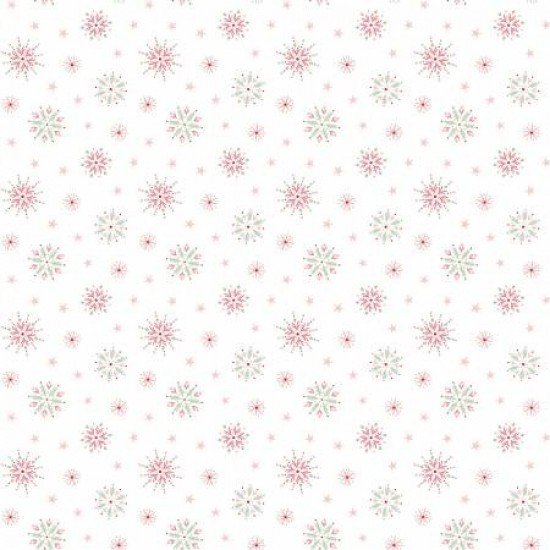 Frost & Furry by Poppie Cotton - Flurry flakes - White image 0