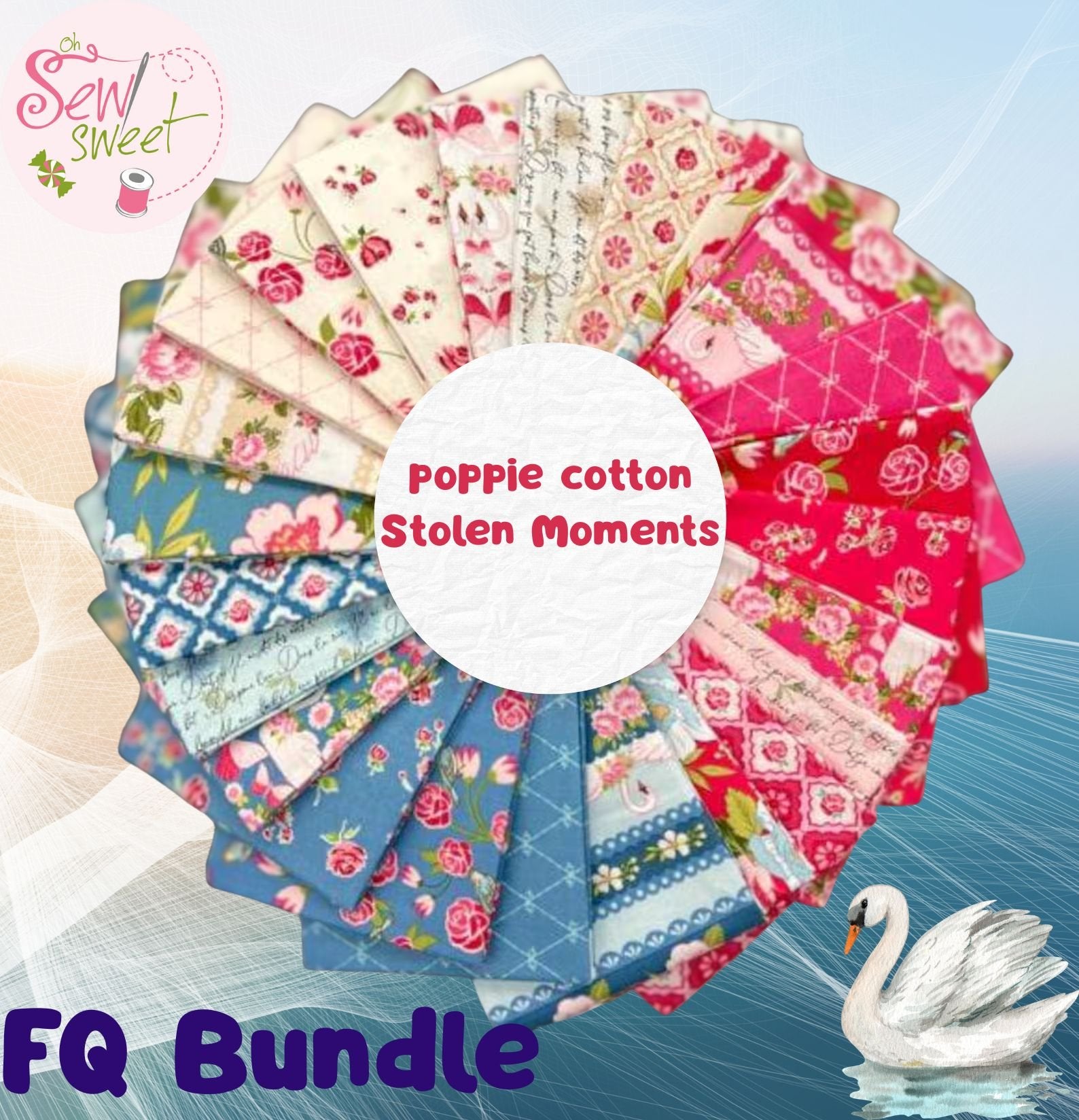 Stolen Moments by Poppie Cotton - Fat Quarter bundle image 0