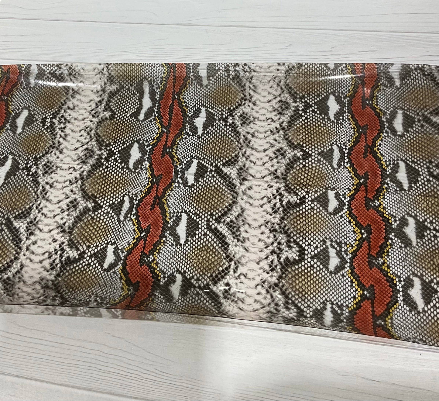 Snake Skin Print Clear TPU Vinyl