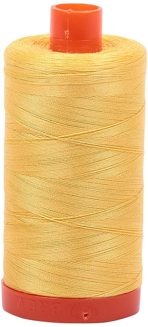 Aurifil 50Wt 100% Mako Cotton Thread Pale Yellow image 0