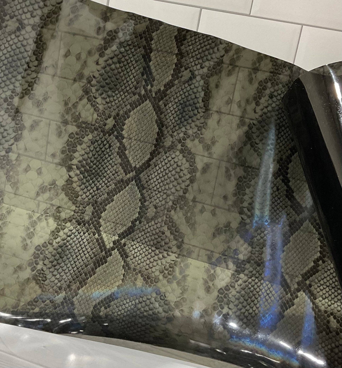 Snake Skin Print Clear TPU Vinyl