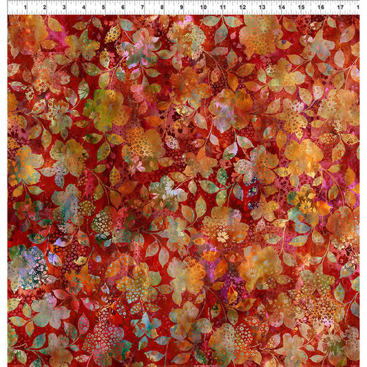 Allure by Jason Yenter - Red Patchwork Floral
