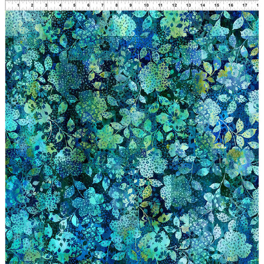 Allure by Jason Yenter - Blue Patchwork Floral
