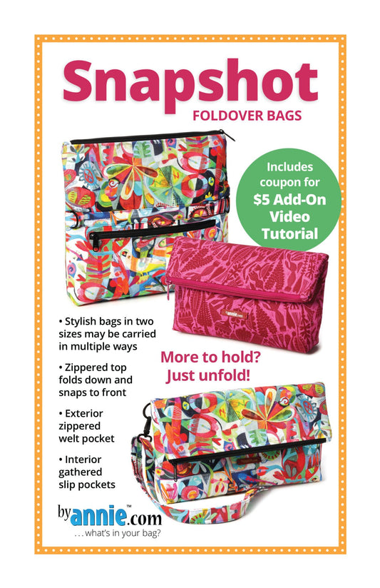 Snapshot Foldover Bags- NEW Pattern From ByAnnie image 0