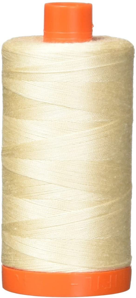 Aurifil 50Wt 100% Mako Cotton Thread Light Sand image 0