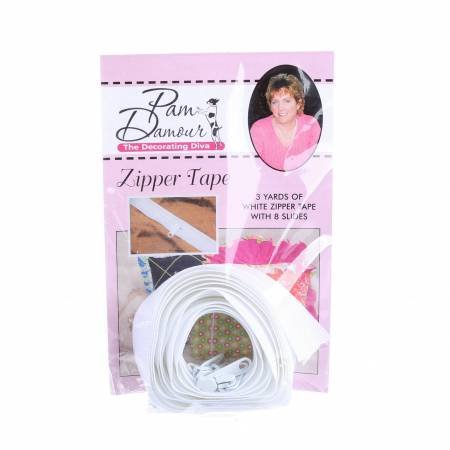 Decorating Diva White Zipper Tape 3yds with 8 pulls image 0